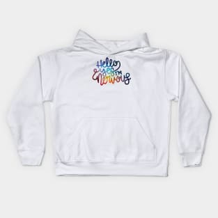 Hello Yes I'm Nervous (Galaxy) Kids Hoodie